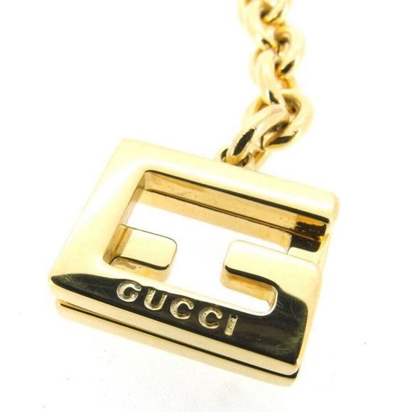 GUCCI Keychain G Mark Gold Hardware Auth used T17131 - Picture 5 of 7